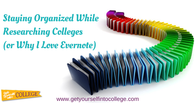 Staying Organized While Researching Colleges (or Why I Love Evernote)